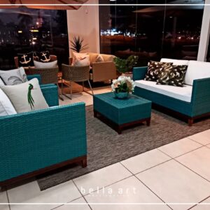 Conjunto de sofá em Fibra Sitética