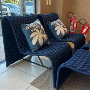 Poltronas Ipanema em Tricô Náutico